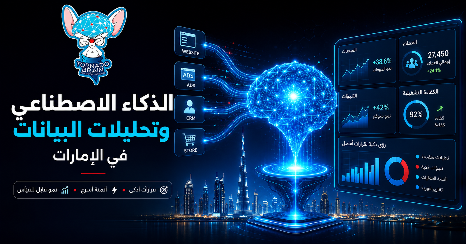 الذكاء الاصطناعي وتحليلات البيانات في الإمارات: كيف تحول بيانات شركتك إلى قرارات ومبيعات؟